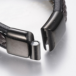 Braided Leather Cord Bracelets&nbsp;BJEW-H561-10