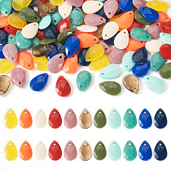 100Pcs 10 Colors Opaque Acrylic Charms&nbsp;MACR-TA0001-86