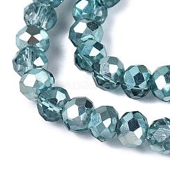 Transparent Electroplate Glass Beads Strands&nbsp;EGLA-Q131-01A-03