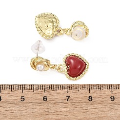 Valentine's Day Alloy & Resin Alloy & Resin Stud Earrings&nbsp;EJEW-T055-01A