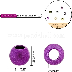 Matte Spray Painted Acrylic European Beads&nbsp;ACRP-NB0001-03