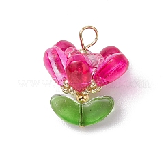 Glass Flowers Pendants&nbsp;PALLOY-MZ00630