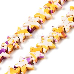 Spray Painted Synthetic Turquoise Beads Strands&nbsp;UNKW-T001-11