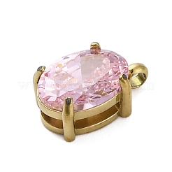 304 Stainless Steel Micro Pave Cubic Zirconia Charms&nbsp;STAS-L022-160G-A01