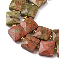 Natural Unakite Beads Strands&nbsp;G-F839-A20-01