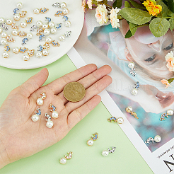 40Pcs 4 Colors Alloy Rhinestone Pendants&nbsp;FIND-FH0007-36