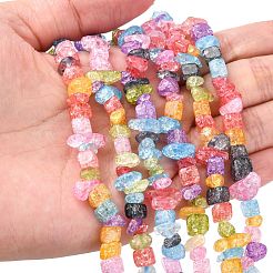 Synthetic Crackle Quartz Chips Beads Strands&nbsp;X-G-L154-24