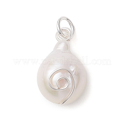 Natural Keshi Pearl Pendants&nbsp;PALLOY-JF04811-02