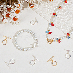 10Pcs 2 Colors Brass Toggle Clasps&nbsp;KK-BBC0013-61
