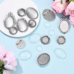 5Pcs Vintage Tibetan Alloy Brooch Cabochon Bezel Settings&nbsp;FIND-YW0009-70