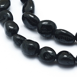Natural Black Tourmaline Beads Strands&nbsp;G-L550A-03