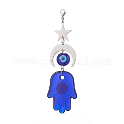 Handmade Evil Eye Lampwork Pendants Decorations&nbsp;HJEW-JM01008
