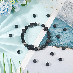 3 Strands Natural Black Agate Beads Strands&nbsp;G-GO0001-04