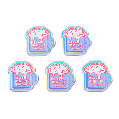 Transparent Printed Acrylic Cabochons&nbsp;TACR-N016-28