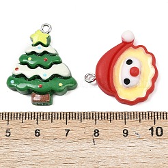 Christmas Opaque Resin Pendants&nbsp;RESI-G117-03B