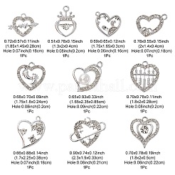 10Pcs 10 Style Alloy Pendants&nbsp;ALRI-YW0001-18P