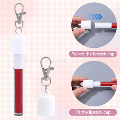 6Pcs 6 Colors Silicone Lipstick Cover Pendant Decorations&nbsp;HJEW-CP0001-42