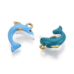 Ion Plating(IP) 304 Stainless Steel Enamel Pendants&nbsp;STAS-N114-18G