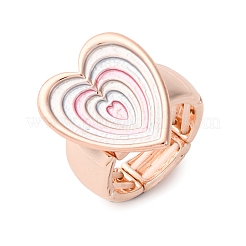 Zinc Alloy & Enamel Stretch Finger Rings for Women&nbsp;RJEW-M101-01D-G