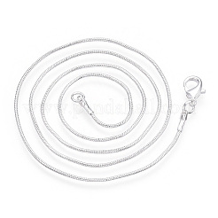 Brass Round Snake Chain Necklace with Lobster Claw Clasps&nbsp;MAK-ZX002-01C-S