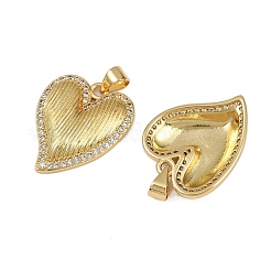 Brass Micro Pave Cubic Zirconia Pendants&nbsp;KK-I358-054B-G