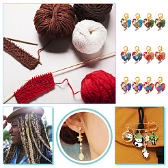 Rooster Pendant Stitch Markers&nbsp;HJEW-AB00307