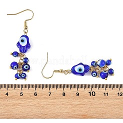 Evil Eye Handmade Lampwork Dangle Earrings&nbsp;EJEW-JE07416