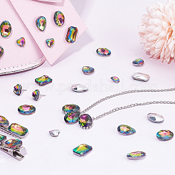64Pcs 4 Style Glass Rhinestone Cabochons&nbsp;RGLA-FG0001-19