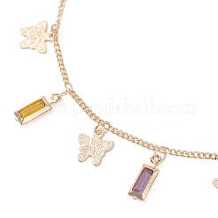 Brass & Glass Charms Bracelets for Women&nbsp;BJEW-JB13120