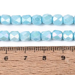 Anti-Tarnish Electroplate Glass Beads Strands&nbsp;GLAA-N057-6mm-09