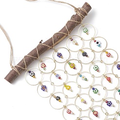 Glass Round Hanging Suncatchers&nbsp;HJEW-JM04542
