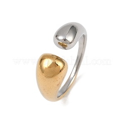 304 Stainless Steel Open Cuff Rings for Women&nbsp;RJEW-K296-04GP
