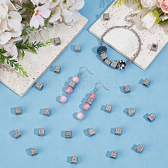 26Pcs 26 Styles 304 Stainless Steel Cube Beads&nbsp;STAS-PA0001-03
