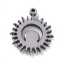 Non-Tarnish 304 Stainless Steel Pendant Cabochons Settings&nbsp;STAS-P288-20P
