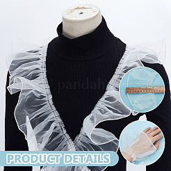 1Pc 10 Yards Organza Pleated Lace Trim&nbsp;OCOR-NB0002-12