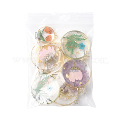12Pcs 6 Styles Transparent Clear Epoxy Resin Pendants&nbsp;RESI-FS0001-88B