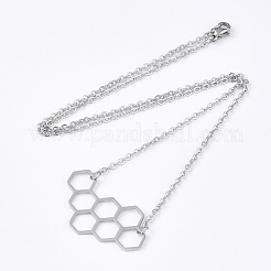 Non-Tarnish 201 Stainless Steel Pendant Necklaces&nbsp;NJEW-T009-JN102-1-40