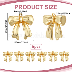 6Pcs Rack Plating Brass Pendants&nbsp;KK-BC0014-98G