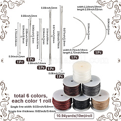 6 Rolls 6 Colors Flat Waxed Polyester Cord&nbsp;YC-CY0001-03