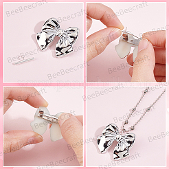 4Pcs 2 Colors 925 Sterling Silver Pin to Pendant Converter&nbsp;STER-BBC0009-17B