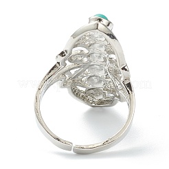 Adjustable Natural & Synthetic Gemstone Finger Rings&nbsp;RJEW-E166-06P