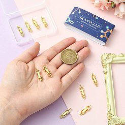 10Pcs Rack Plating Brass Fold Over Clasps&nbsp;KK-SC0006-67G