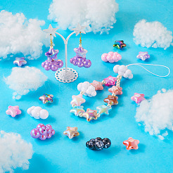 24PCS 2Style Opaque Acrylic Beads and UV Platings Acrylic Beads&nbsp;SACR-TA0001-27