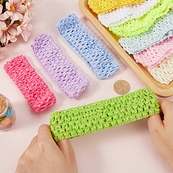 30Pcs 10 Colors Polyester Crochet Elastic Headbands&nbsp;OHAR-GF0001-33A