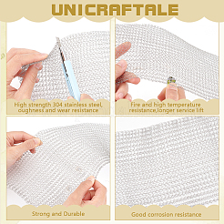 3 Meter 304 Stainless Steel Insect Repellent Mesh Sheet&nbsp;AJEW-WH0528-05C