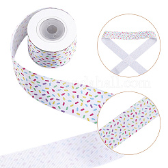 4Rolls 2 Styles Printed Polyester Grosgrain Ribbons&nbsp;OCOR-GF0004-70
