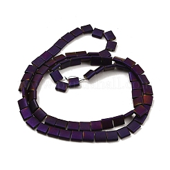 Electroplated Frosted Non-magnetic Synthetic Hematite Beads Strands&nbsp;G-G089-B01-05