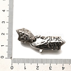 304 Stainless Steel Fold Over Clasps&nbsp;STAS-R140-14AS-01