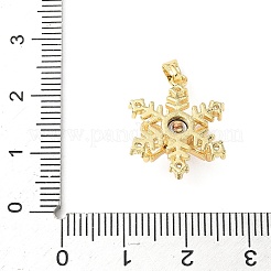 Brass Micro Pave Cubic Zirconia Rotating Pendants&nbsp;KK-M323-01A-G