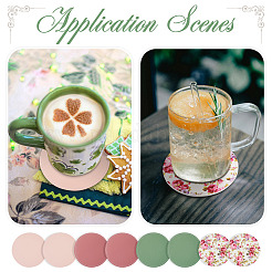 Magibead 8Pcs 4 Styles PU Leather Cup Mats&nbsp;AJEW-MB0001-09B